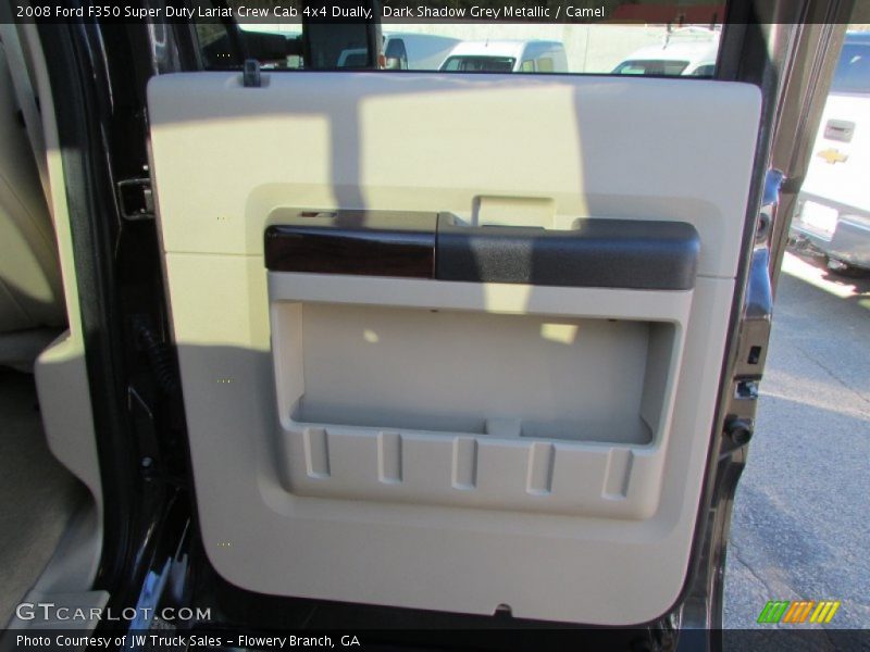 Dark Shadow Grey Metallic / Camel 2008 Ford F350 Super Duty Lariat Crew Cab 4x4 Dually