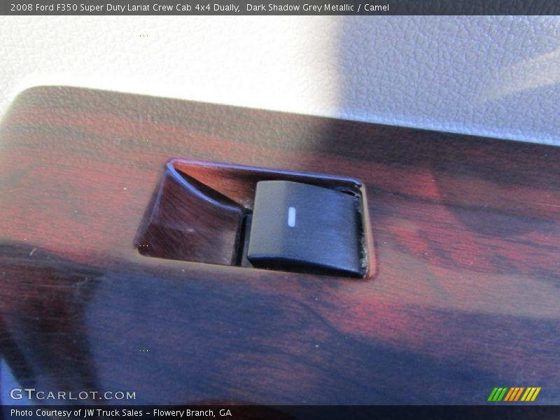 Dark Shadow Grey Metallic / Camel 2008 Ford F350 Super Duty Lariat Crew Cab 4x4 Dually