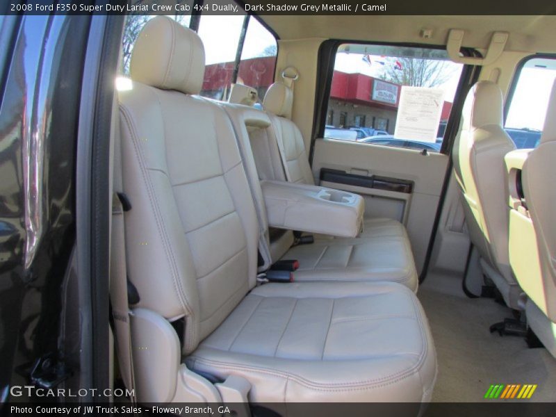 Dark Shadow Grey Metallic / Camel 2008 Ford F350 Super Duty Lariat Crew Cab 4x4 Dually