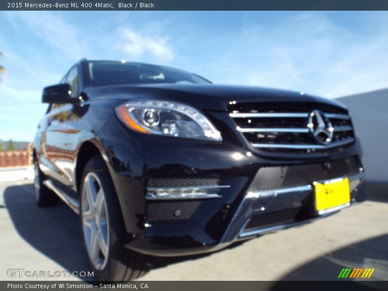 Black / Black 2015 Mercedes-Benz ML 400 4Matic