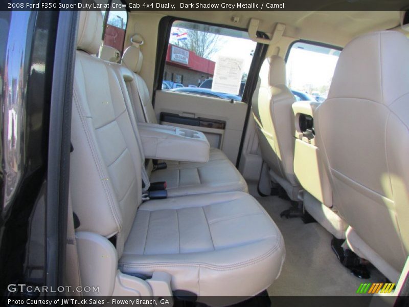 Dark Shadow Grey Metallic / Camel 2008 Ford F350 Super Duty Lariat Crew Cab 4x4 Dually