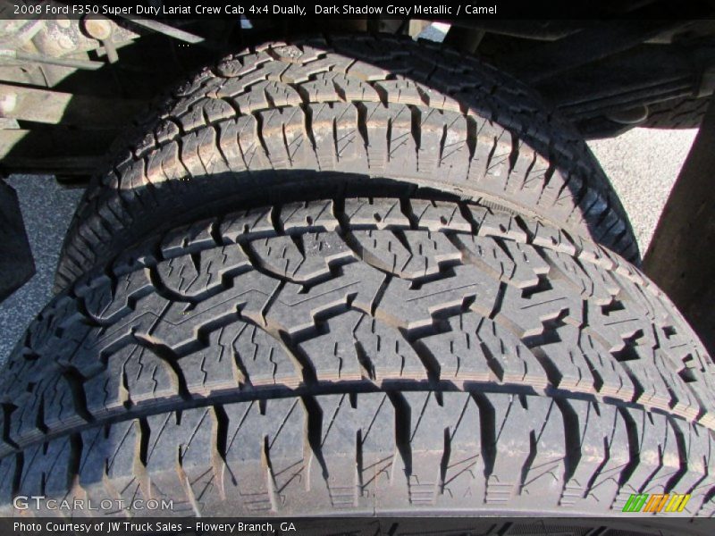 Dark Shadow Grey Metallic / Camel 2008 Ford F350 Super Duty Lariat Crew Cab 4x4 Dually