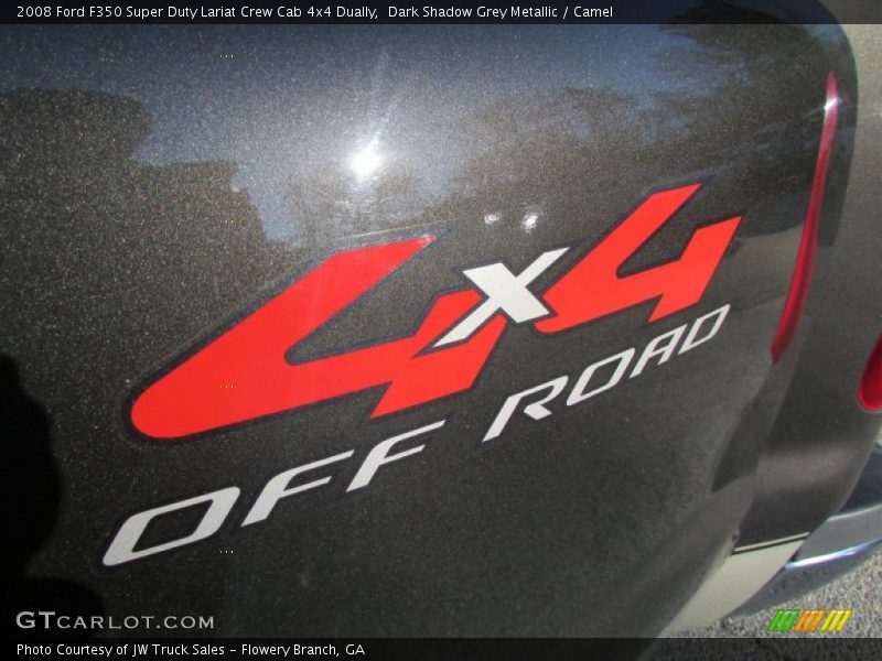 Dark Shadow Grey Metallic / Camel 2008 Ford F350 Super Duty Lariat Crew Cab 4x4 Dually