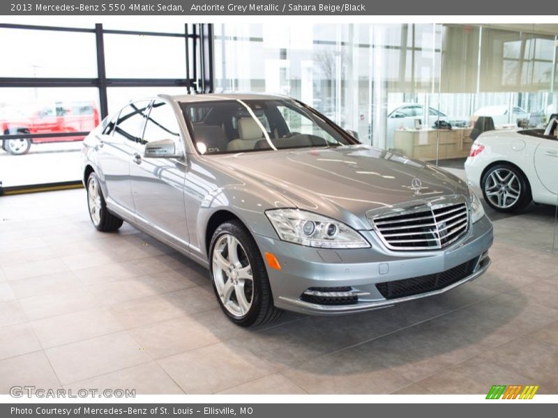 Andorite Grey Metallic / Sahara Beige/Black 2013 Mercedes-Benz S 550 4Matic Sedan