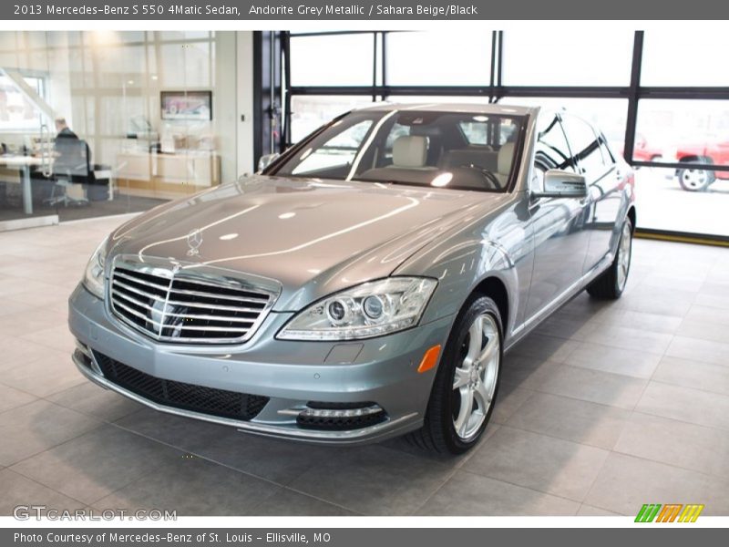 Andorite Grey Metallic / Sahara Beige/Black 2013 Mercedes-Benz S 550 4Matic Sedan