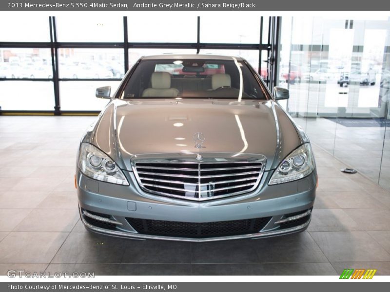 Andorite Grey Metallic / Sahara Beige/Black 2013 Mercedes-Benz S 550 4Matic Sedan