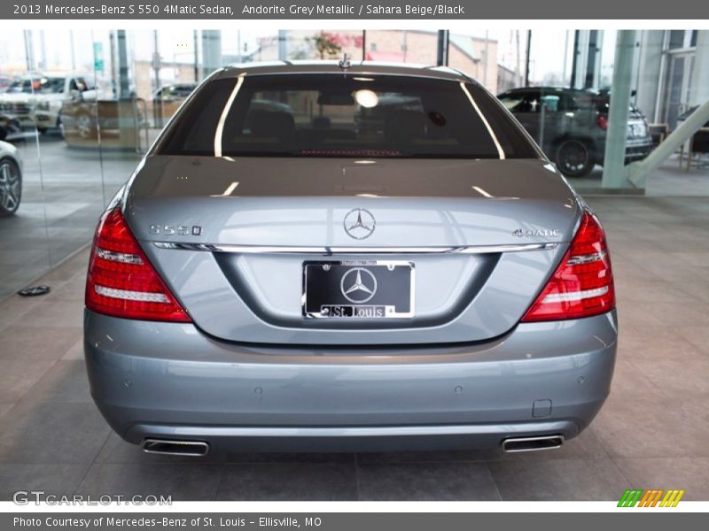 Andorite Grey Metallic / Sahara Beige/Black 2013 Mercedes-Benz S 550 4Matic Sedan
