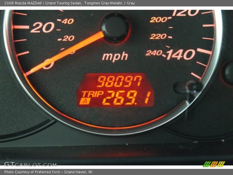 Tungsten Gray Metallic / Gray 2008 Mazda MAZDA6 i Grand Touring Sedan
