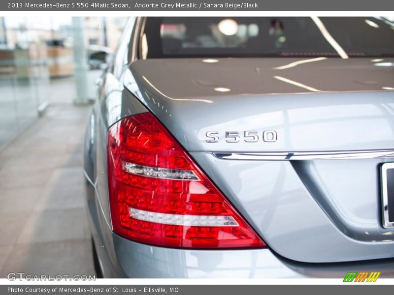 Andorite Grey Metallic / Sahara Beige/Black 2013 Mercedes-Benz S 550 4Matic Sedan