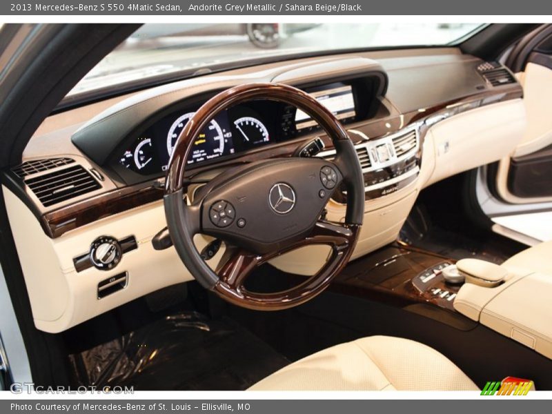 Andorite Grey Metallic / Sahara Beige/Black 2013 Mercedes-Benz S 550 4Matic Sedan