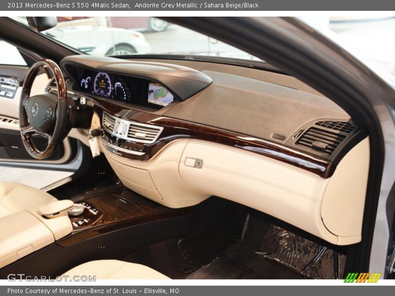 Andorite Grey Metallic / Sahara Beige/Black 2013 Mercedes-Benz S 550 4Matic Sedan