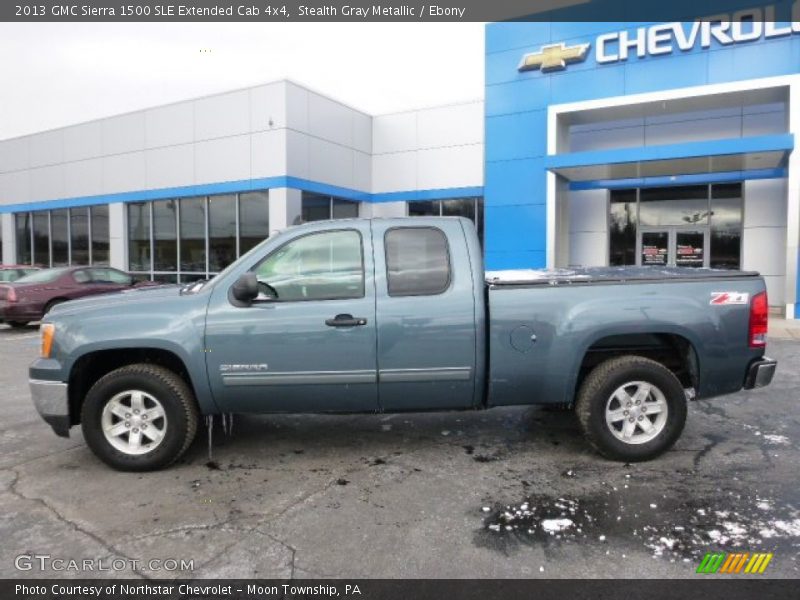 Stealth Gray Metallic / Ebony 2013 GMC Sierra 1500 SLE Extended Cab 4x4