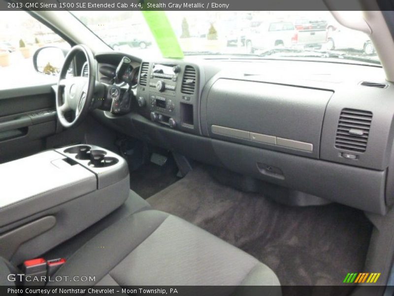 Stealth Gray Metallic / Ebony 2013 GMC Sierra 1500 SLE Extended Cab 4x4