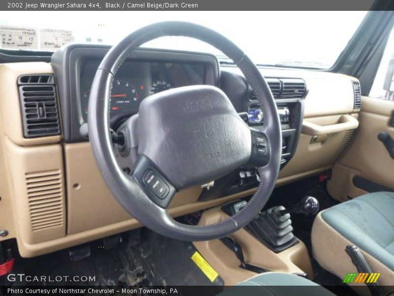 Black / Camel Beige/Dark Green 2002 Jeep Wrangler Sahara 4x4