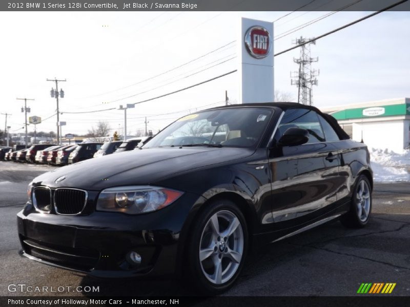 Jet Black / Savanna Beige 2012 BMW 1 Series 128i Convertible