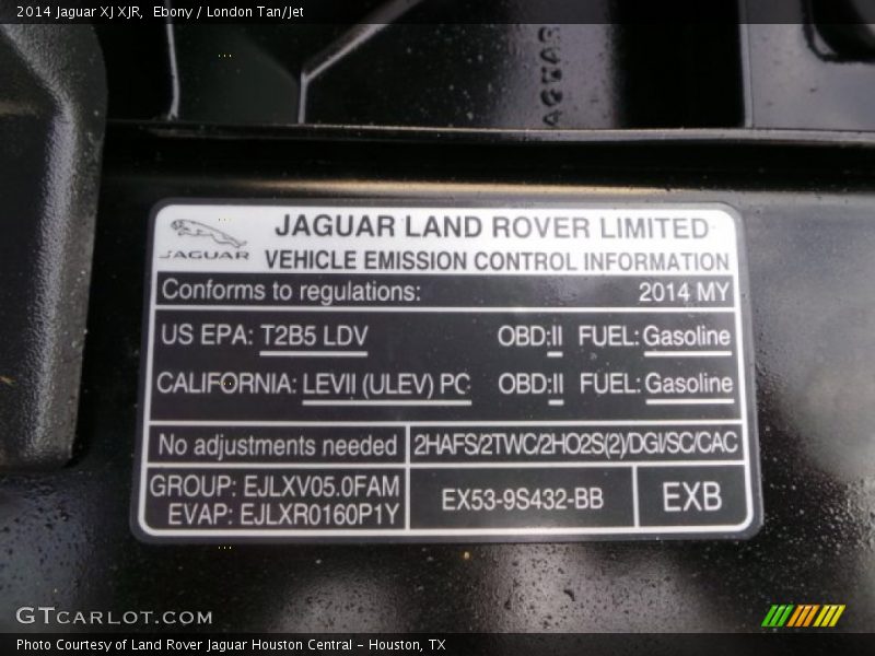 Ebony / London Tan/Jet 2014 Jaguar XJ XJR