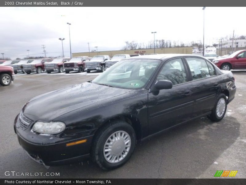 Black / Gray 2003 Chevrolet Malibu Sedan