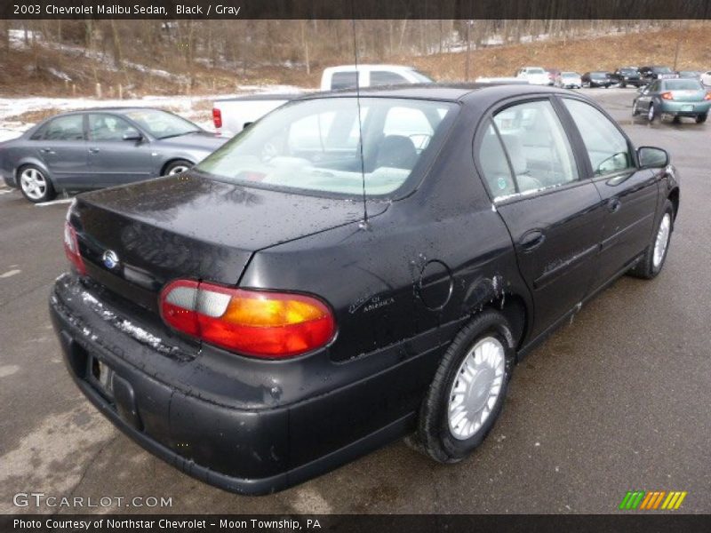 Black / Gray 2003 Chevrolet Malibu Sedan