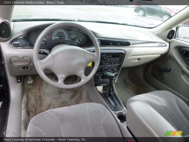 Black / Gray 2003 Chevrolet Malibu Sedan