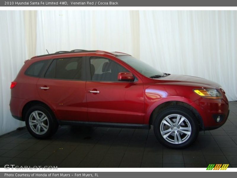 Venetian Red / Cocoa Black 2010 Hyundai Santa Fe Limited 4WD