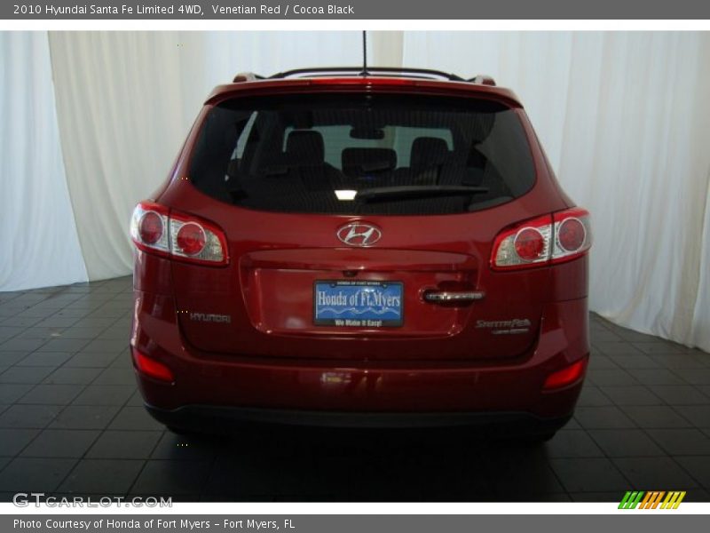 Venetian Red / Cocoa Black 2010 Hyundai Santa Fe Limited 4WD