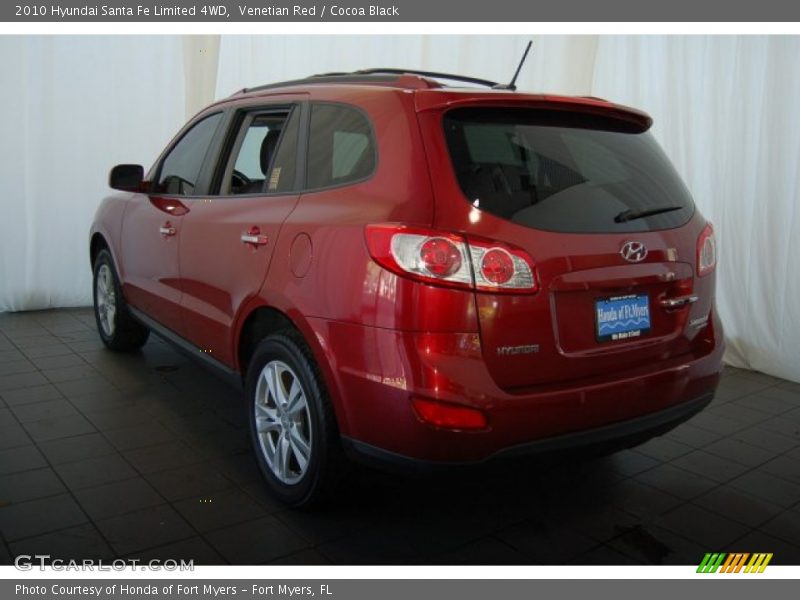 Venetian Red / Cocoa Black 2010 Hyundai Santa Fe Limited 4WD