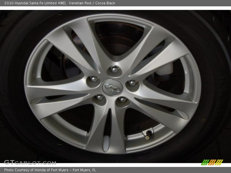 Venetian Red / Cocoa Black 2010 Hyundai Santa Fe Limited 4WD