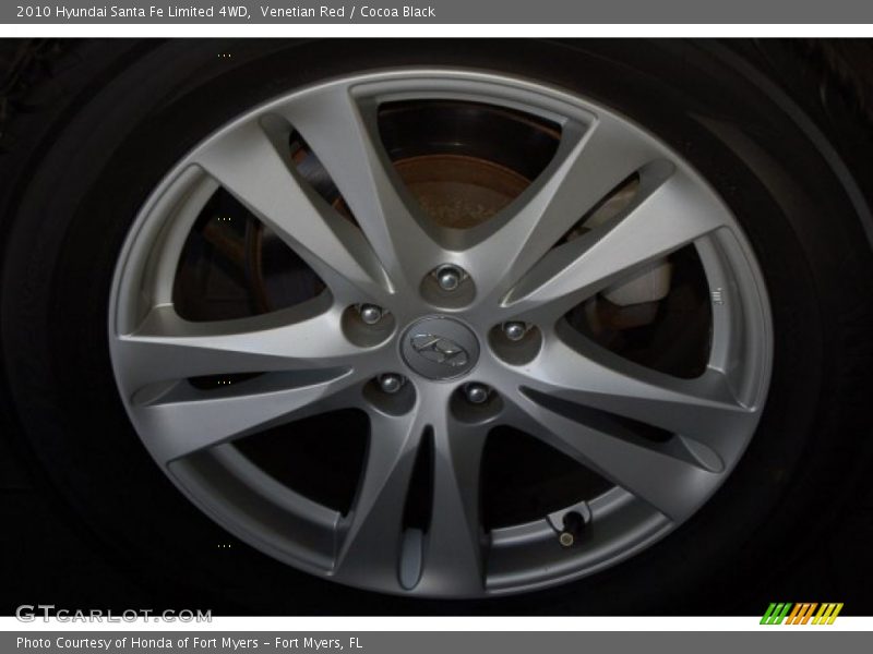 Venetian Red / Cocoa Black 2010 Hyundai Santa Fe Limited 4WD