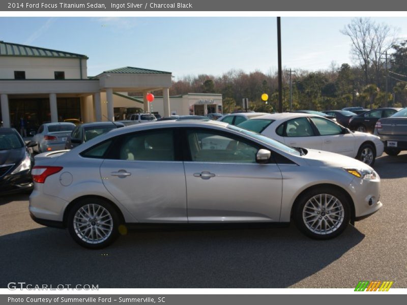 Ingot Silver / Charcoal Black 2014 Ford Focus Titanium Sedan