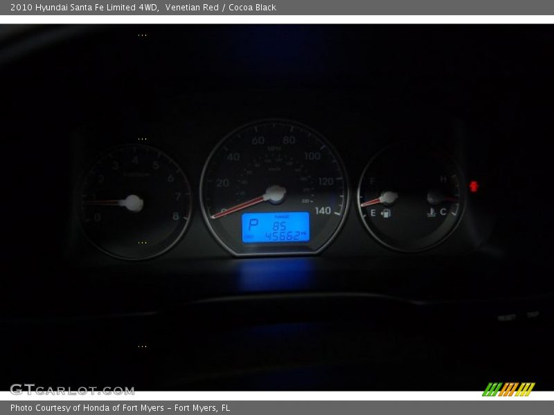 Venetian Red / Cocoa Black 2010 Hyundai Santa Fe Limited 4WD