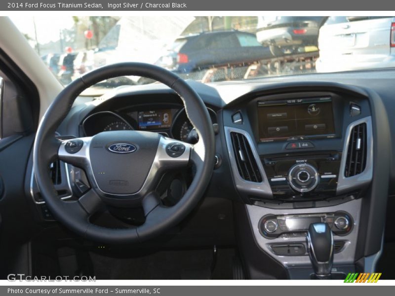 Ingot Silver / Charcoal Black 2014 Ford Focus Titanium Sedan