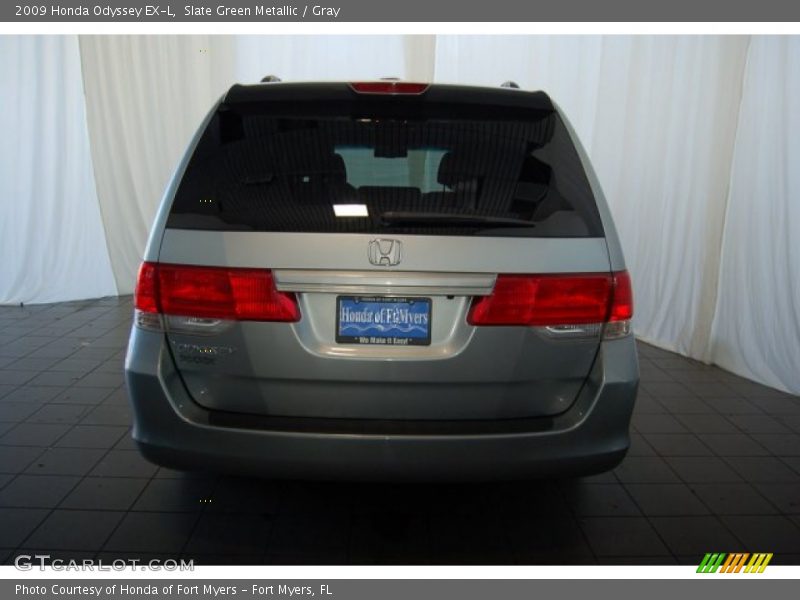 Slate Green Metallic / Gray 2009 Honda Odyssey EX-L