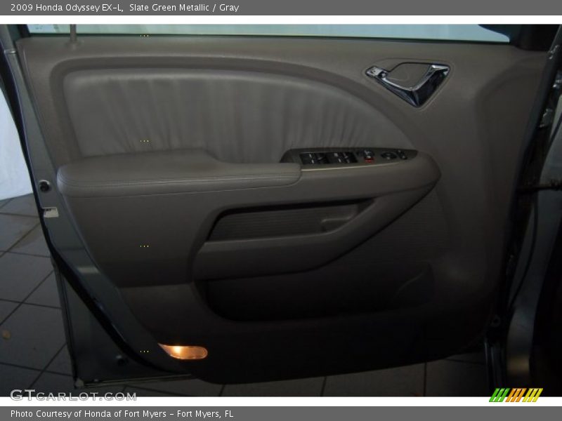 Slate Green Metallic / Gray 2009 Honda Odyssey EX-L