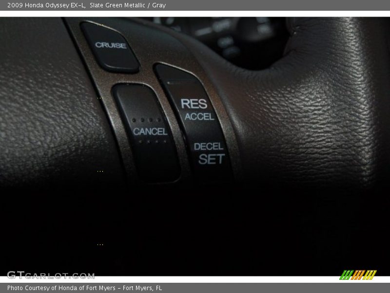 Slate Green Metallic / Gray 2009 Honda Odyssey EX-L