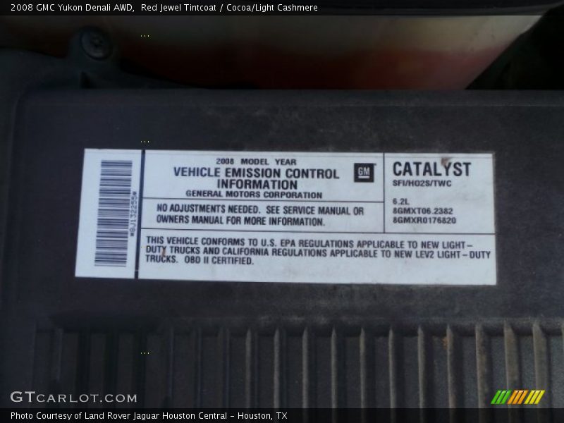 Red Jewel Tintcoat / Cocoa/Light Cashmere 2008 GMC Yukon Denali AWD