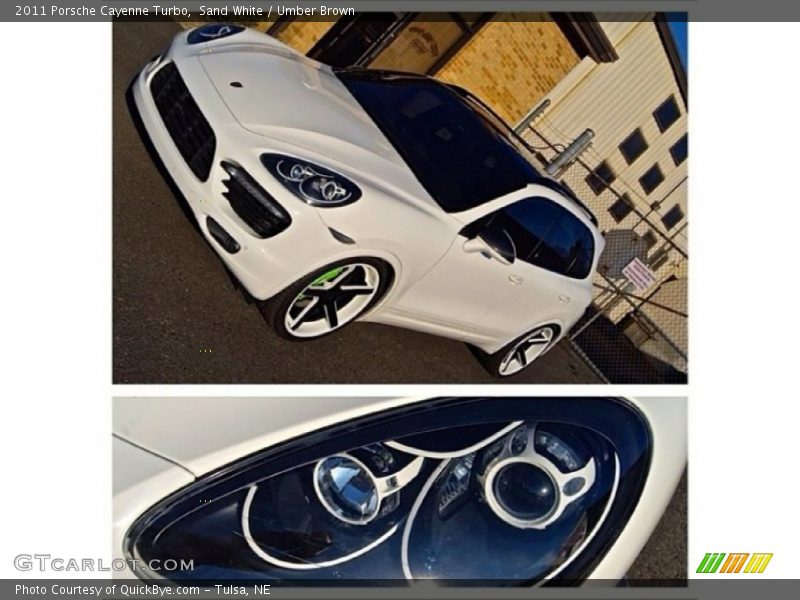 Sand White / Umber Brown 2011 Porsche Cayenne Turbo