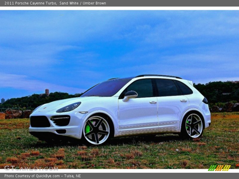 Sand White / Umber Brown 2011 Porsche Cayenne Turbo