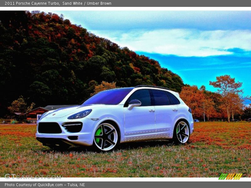 Sand White / Umber Brown 2011 Porsche Cayenne Turbo