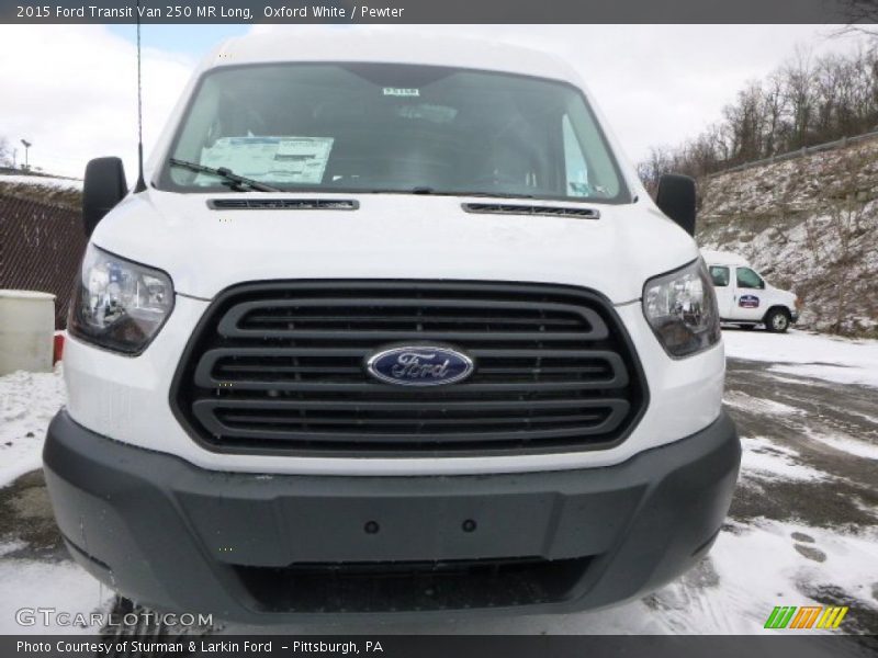 Oxford White / Pewter 2015 Ford Transit Van 250 MR Long