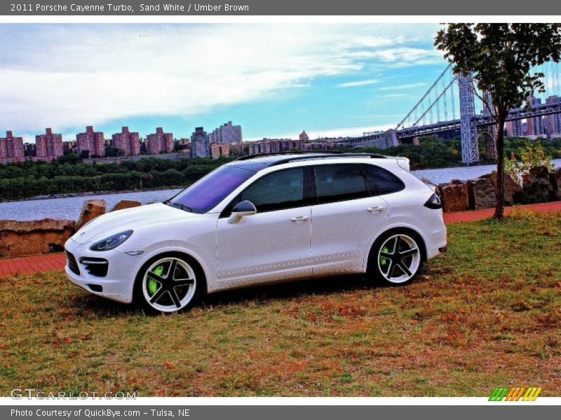 Sand White / Umber Brown 2011 Porsche Cayenne Turbo