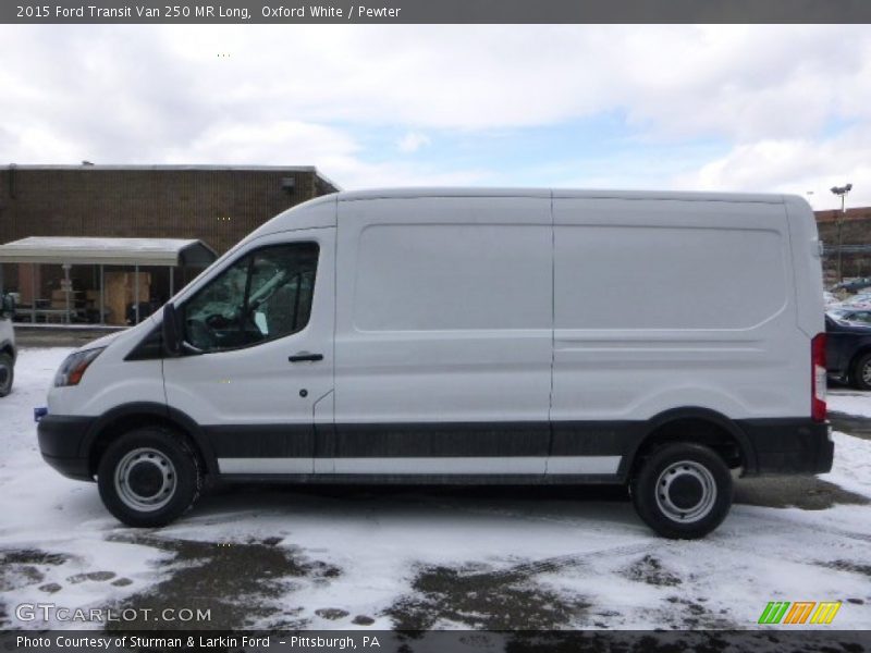 Oxford White / Pewter 2015 Ford Transit Van 250 MR Long
