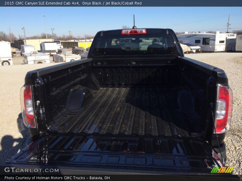 Onyx Black / Jet Black/Cobalt Red 2015 GMC Canyon SLE Extended Cab 4x4