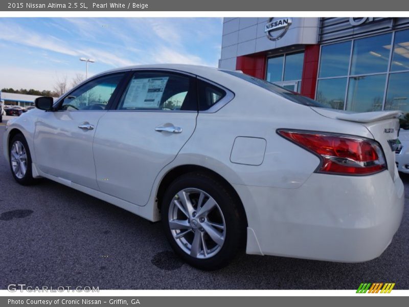 Pearl White / Beige 2015 Nissan Altima 2.5 SL