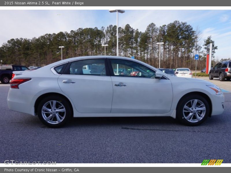 Pearl White / Beige 2015 Nissan Altima 2.5 SL