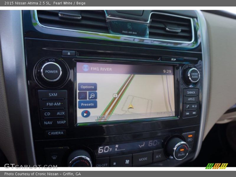 Pearl White / Beige 2015 Nissan Altima 2.5 SL