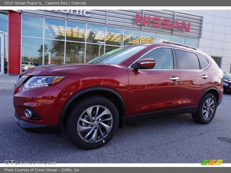 Cayenne Red / Charcoal 2015 Nissan Rogue SL