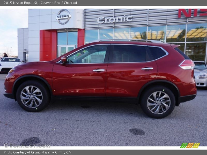 Cayenne Red / Charcoal 2015 Nissan Rogue SL