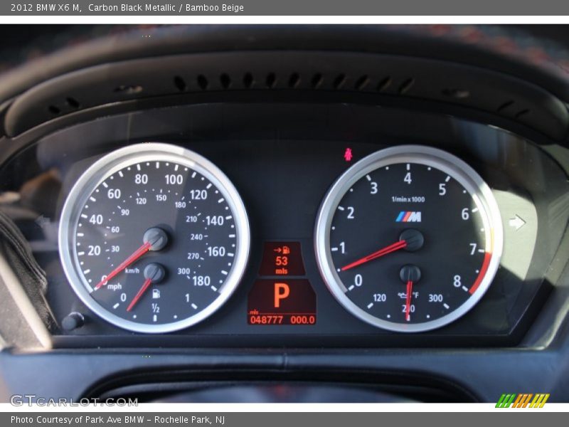 Carbon Black Metallic / Bamboo Beige 2012 BMW X6 M