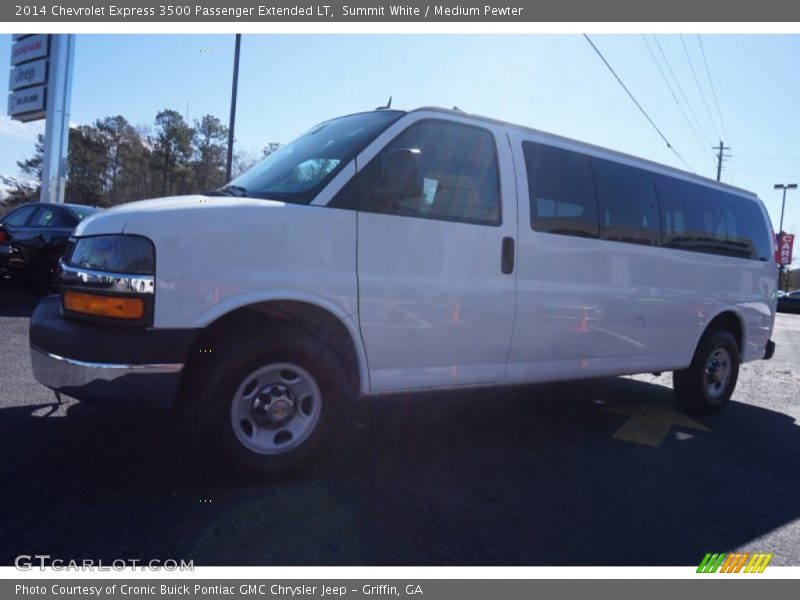 Summit White / Medium Pewter 2014 Chevrolet Express 3500 Passenger Extended LT