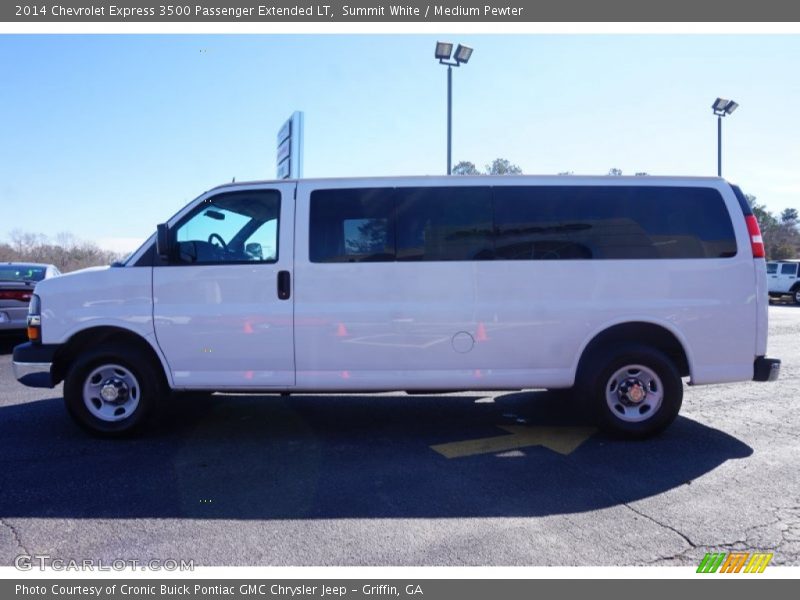 Summit White / Medium Pewter 2014 Chevrolet Express 3500 Passenger Extended LT